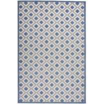 6â€™ x 9â€™ Blue and Gray Indoor Outdoor Area Rug