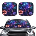 thumbnail image 2 of Salouo Magic Colorful Forest Leaves Pattern Car Windshield Sun Shade Foldable | Front Windshield Shade for Sun, Heat and UV Rays | Interior Sun Protection-Large, 2 of 6