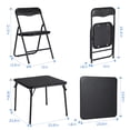 thumbnail image 3 of Bingirl Foldable Table and 4 Upholstered Chairs with Cushioned Seats Black, 3 of 7
