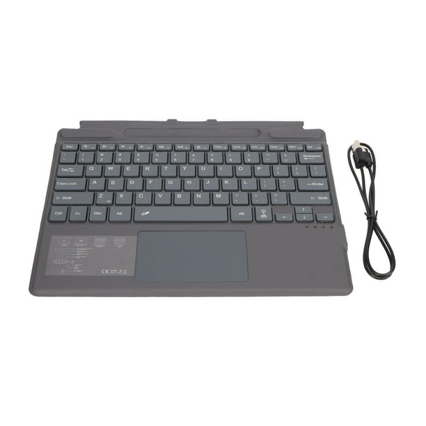Teclado inalambrico Bluetooth para notebook Ultra delgado portatil con panel tactil Luz de fondo colorida Bateria incorporada Bodega Aurrera en linea