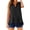 Black, variant on Women's Pure Linen Blend Pleated Tank Women's Fashionable Casual Pleated Cotton and Linen Top V Neck Sleeveless Shirt Vest