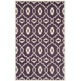 thumbnail image 2 of SAFAVIEH Chatham Ethan Geometric Wool Area Rug, Purple/Ivory, 5' x 8', 2 of 7