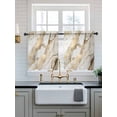 thumbnail image 2 of Marble Gold Tier Curtains 24 Inch Length,Sheer Curtains for Bedroom Living Room Window Abstract Luxury Wave Gold Marbling Modern Small Half Window Kitchen Curtains & Drapes 27.5"x24" 2 Panels, 2 of 6