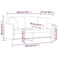 thumbnail image 7 of vidaXL Sectional Sofa Couch with Pillows and Cushions for Living Room Fabric, 7 of 7