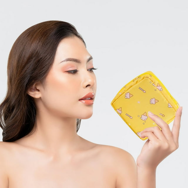 Yhsdtq , Pochette de Rangement pour Serviettes Hygiéniques Discrète avec Fermeture Éclair - Sac de Confidentialité Réutilisable pour Femmes et Adolescentes - Organisateur de Serviettes Menstruelles Pratique pour les Voyages (1 Unité)
