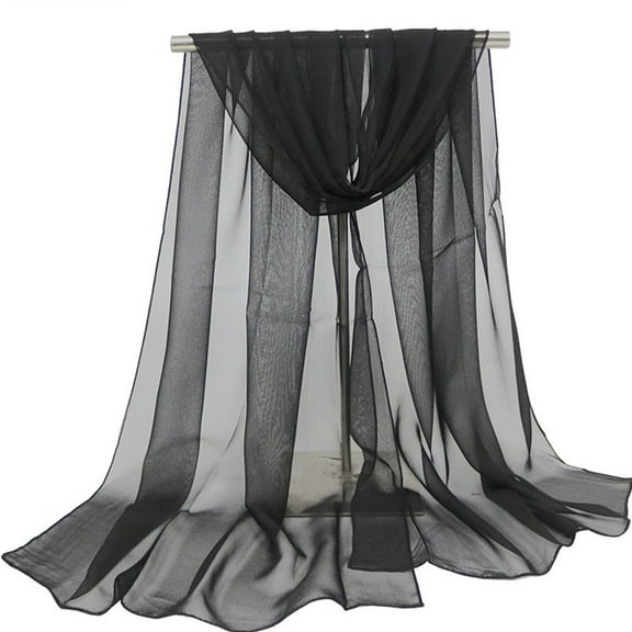 WRITWAA scarves for women Black Polyester Fiber 1Set Sunscreen Women Shawl Cape