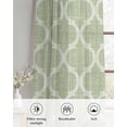 thumbnail image 6 of Sage Green Morocco Sheer Curtains 84 Inch Length 2 Panels Set for Living Room/Bedroom, Boho Abstract Geometric Grid Plaid Kitchen Curtains Grommet Semi-Sheer Curtains Window Treatments 42"x84"x2, 6 of 7