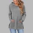 thumbnail image 4 of XFLWAM Oversized Hoodies for Women Long Sleeve Split Hem Sweatshirts Casual Pullover Tops with Pockets Y2k Clothes, 4 of 9