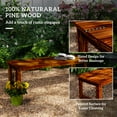 thumbnail image 4 of Outsunny 2-Seat Wood Garden Bench, Slated Patio Bench Outdoor Bench, Carbonized, 4 of 9