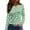 Mint Green, variant on WTOBBY Women's Casual Loose Fit Floral Print Long Sleeve Hem Slit T-shirt Round Neck Top Fashionable Comfort Wear Soft Material Daily Outfit Essential for US Market Wardrobe,Black L