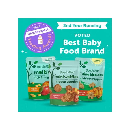 BEECH-NUT MELTIES BANANA BLUEBERRY & GREEN BEAN MELTS BABY & TODDLER SNACK, 1 OZ BAG