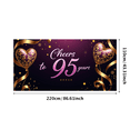thumbnail image 3 of Golden Anniversary Backdrop Cheers to 95 Years Background Birthday Decorations Party Supplies Photo Props Celebrations Banner Customizable Design, 3 of 4