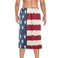 thumbnail image 2 of Ryvnso Men's Adjustable Shower Wrap American Flag Bath Towels with Snap Closure 28 x 60 inch, 2 of 7