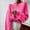 Hot Pink, variant on VISALY Pullover Crewneck Sweatshirt Crochet Sweaters Fall Fashion Pullover Sweaters Long Sleeve Cable Knit Sweater Casual Chunky Tops Women Pullover Sweaters Sweatshirts Comfy Sweaters Black One Size
