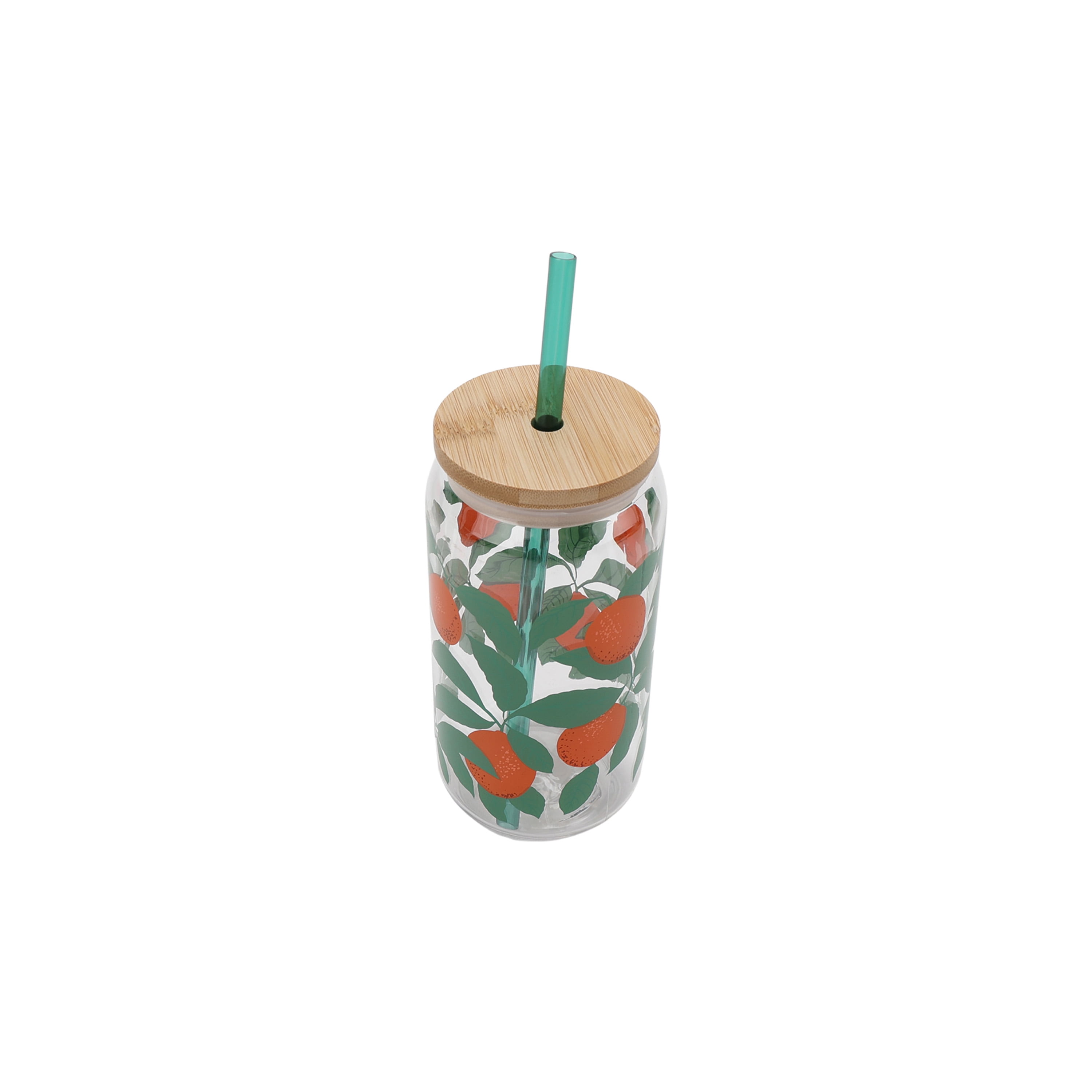 Mainstays by Becky G. & Alejandra 20-Ounce Acrylic Can Shape Tumbler, Orange & Green