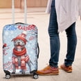 thumbnail image 4 of Hello Winter Pitbull Smiling in Red Scarf Hat Welcome Christmas Travel Luggage Cover Terrier Dog Lover Suitcase Dust Protective Decor - 00017, 4 of 5