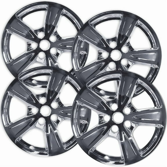 Set of 4 17 inch Chrome ABS Wheel Skins Compatible with 2020 - 2023 Ford Mustang EcoBoost Impostors for LR3Z-1007-A Wheel Series