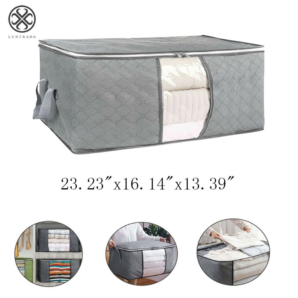 Quilt Storage Bag Foldable Clothes Storage Bags Home Blanket - Temu