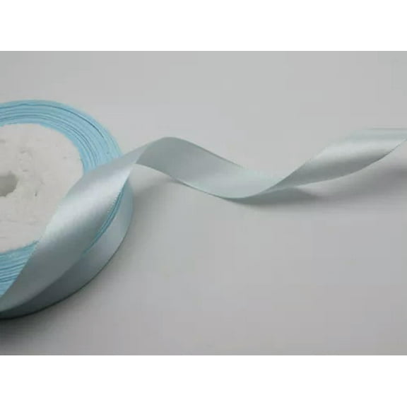 U8MO 25 Yards 3/4" (20mm) Wedding Bows Crafts Satin Ribbons Color Choose-Light Blue