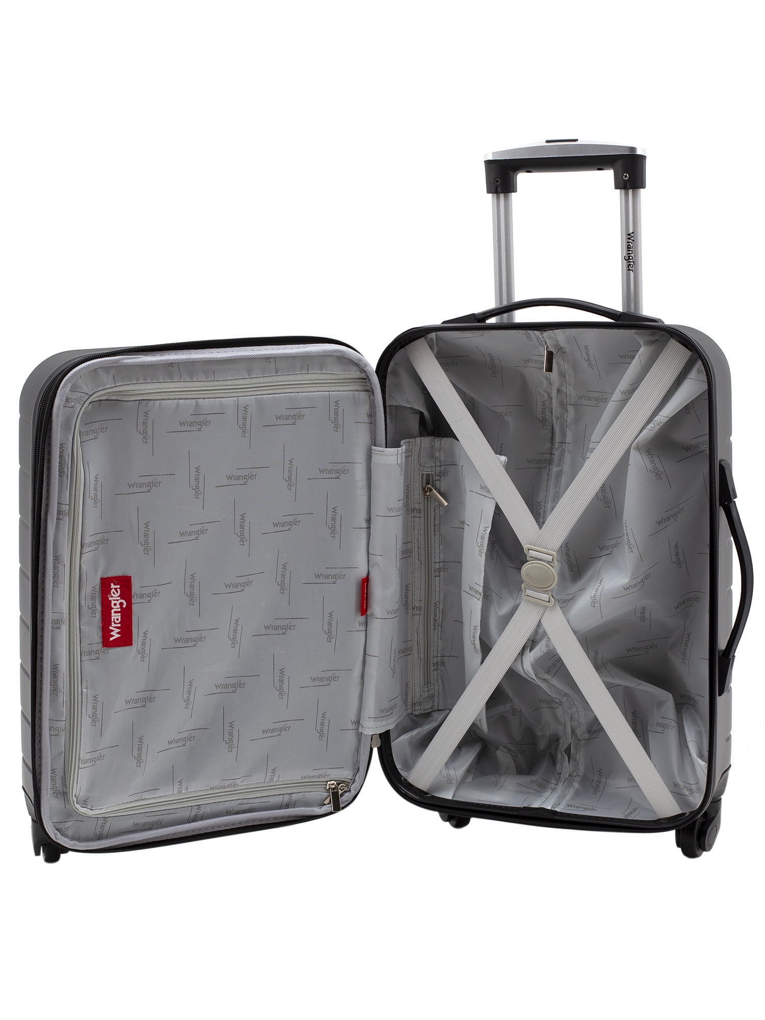 Wrangler 20" Unisex Hardside Spinner Rolling Luggage, Black