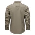 thumbnail image 4 of Fgnfyis Work Jackets for Men Long Sleeve Fishing Shirt Travel Work Shirt Summer Button Down Casual Mens Coats Khaki L, 4 of 4
