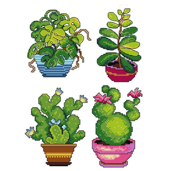 Potted plants 204CS Counted Cross-Stitch Kit