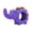 Purple, variant on Elephant Plush Dog Toy with Rope Knot Squeaky Rubber Chew Toy for Teething Boredom Relief Treat Hiding Interactive Puzzle Toy for Small and Large Breed Dogs Play - Blue