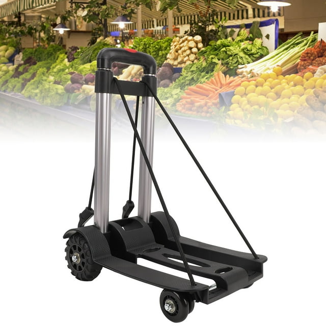 Hand Truck, Foldable Hand Cart Lightweight Versatile 40kg Load with Comfortable Telescopic Handle for Home Daily