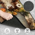 thumbnail image 3 of Lsque Tapis de Sol 4 Pcs Imprimé Fleur de Vache, Doublures en Caoutchouc Résistantes, Design Antidérapant, Protection Automobile Toutes Saisons, Véhicules, Voitures, Camions et SUV, 3 of 7