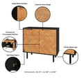 thumbnail image 4 of Manhattan Comfort Liam Sideboard made from Engineered Wood in Black & Wood, 4 of 10