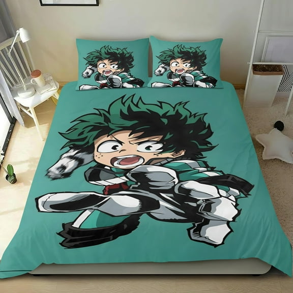 My Hero Academia Themed Bed Sheet Set Three Piece Set 53x79 Inches Comfortable And Skin Friendly Unique Design Creating A Star Studded Night