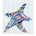 thumbnail image 3 of Ambesonne Starfish Shower Curtain, Cartoon Sea Star, 69"Wx75"L, Multicolor, 3 of 3