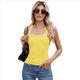 thumbnail image 1 of Camisetas Sin Mangas de Canalé para Mujer (2025), de Punto con Cuello Cuadrado, Básicas e Informales de Verano. Amarillo XL, 1 of 8