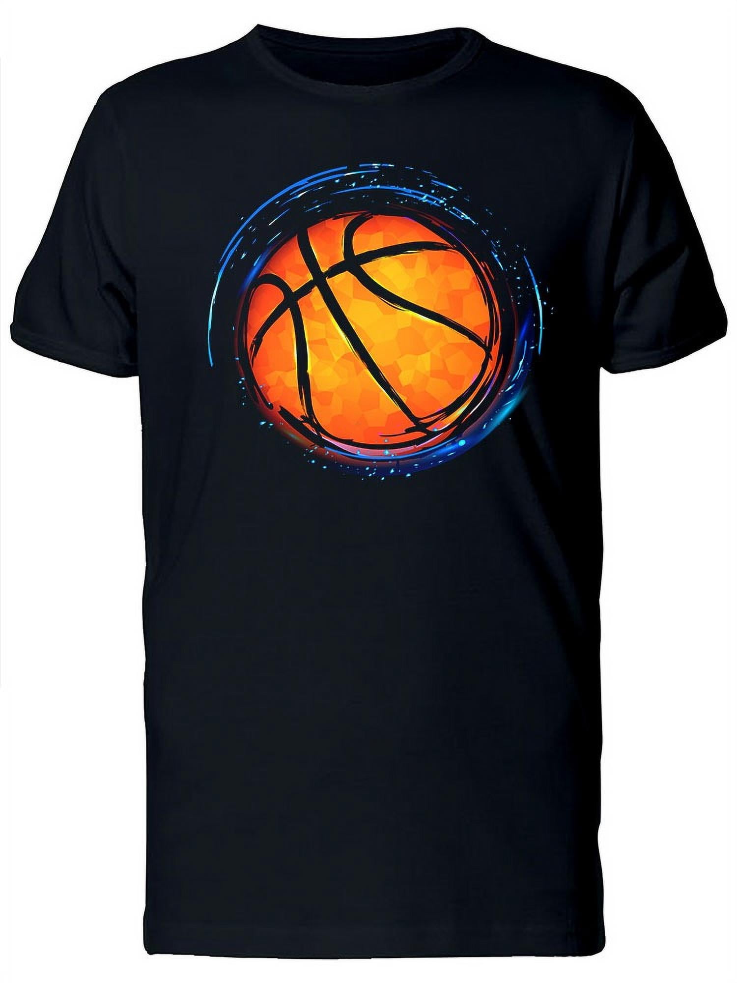 Basketball With Galaxy Colors T-Shirt Men -Image by Shutterstock, Male ...