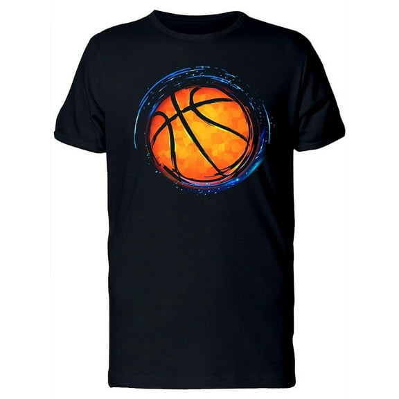 Basketball With Galaxy Colors T-Shirt Men -Image by Shutterstock, Male Small