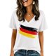 thumbnail image 4 of Women's Football Graphic T-Shirt, Women's V Neck Short Sleeve T Shirt, Casual Letter Print Tee, Fashion Summer Top for Soccer Tournament 2026 Black Size: L, 4 of 6