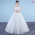 thumbnail image 1 of EIMELI Ladies Wedding Dress Solid Color Short Sleeves Long Hem Wedding Gown New, 1 of 8
