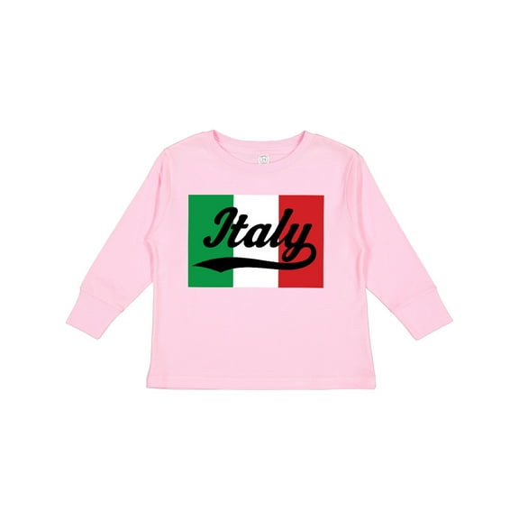 Inktastic Italy Flag Boys or Girls Long Sleeve Toddler T-Shirt