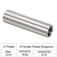 thumbnail image 3 of Unique Bargains Raccord Droit en Acier Inoxydable Filetage Femelle G1/2 100mm, 3 of 5