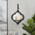 thumbnail image 2 of CosmoLiving by Cosmopolitan Black Metal Geometric Wall Hanging Pillar Wall Sconce, 2 of 8