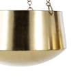 thumbnail image 5 of DecMode 5", 7"H Round Gold Metal Hanging Dome Wall Planter with Chain (2 Count), 5 of 16