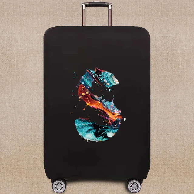 2024 Travel Suitcase Cover Elastic Luggage Dust Cover Apply 18-32 Suitcase Protective Cover Paint Pattern Series 8paintS S