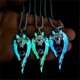 thumbnail image 4 of Wolf Necklace Pendant For Women Men Stainless Steel Luminous Animal Wolf Totem Necklace Teen Halloween Glow In The Dark Jewelry, 4 of 5