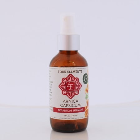Arnica Capsicum Liniment Four Elements Organic Herbals 4 oz Liquid