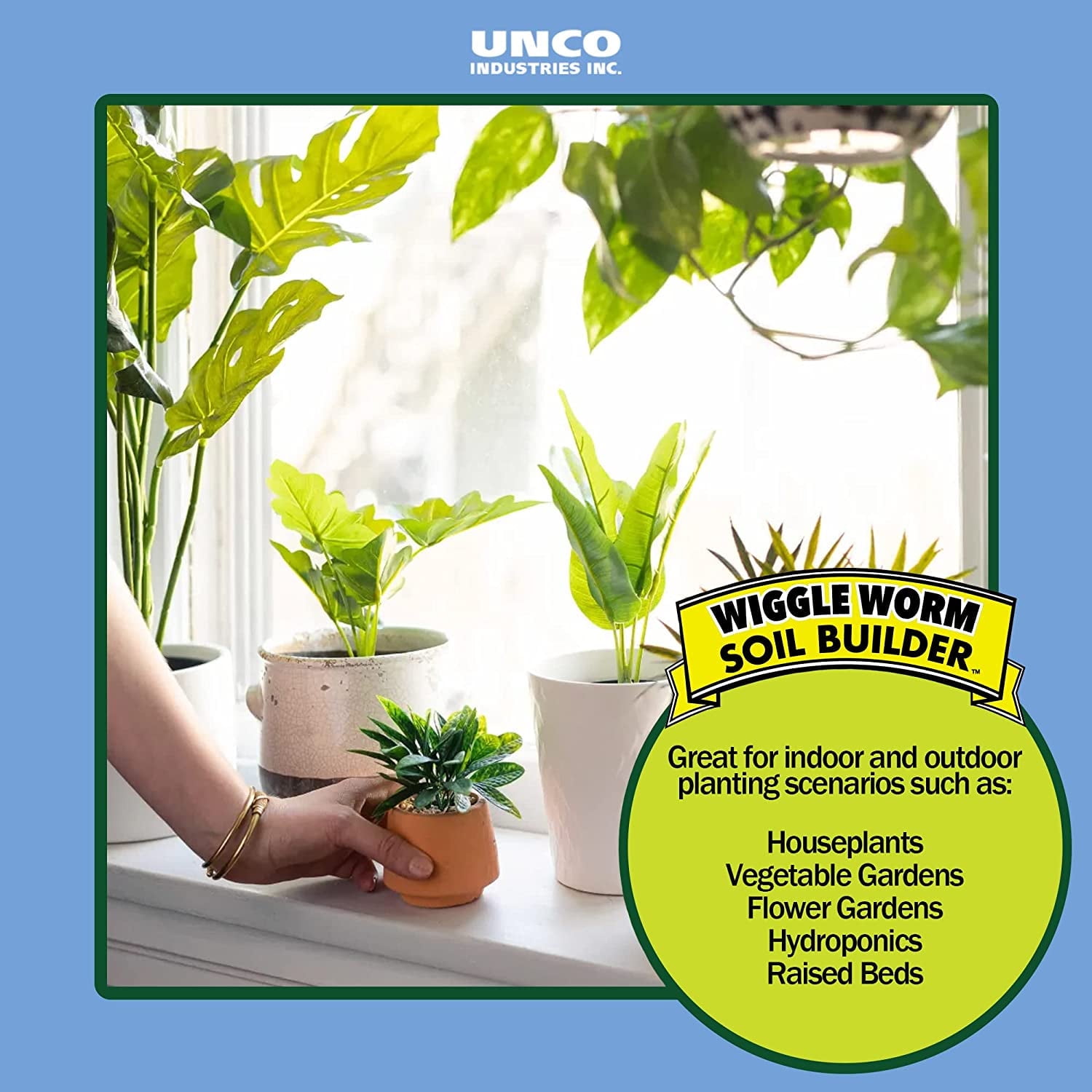 Wiggle Worm Pure Organic Worm Castings - All-Natural Fertilizer for Indoor & Outdoor Plants, Odor-Free, Ideal for Vegetables, Flowers, and Gardens (12 lbs)
