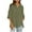 Army Green, variant on Fanxing Womens V Neck Linen Shirt 3/4 Sleeve Shirts Solid Color Comfy Tops Summer Casual Dressy Tunic Blouses White,S
