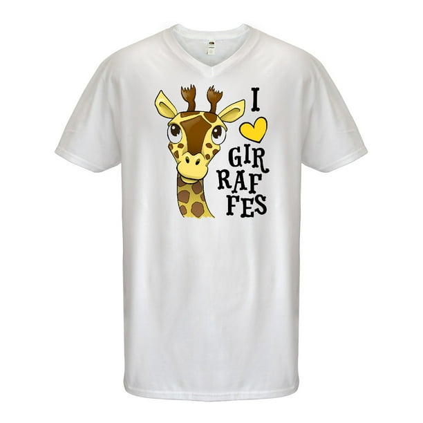 INKtastic I love Giraffes Men's VNeck TShirt