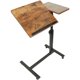 thumbnail image 2 of Escritorio de la Computadora Portátil, Altura Regulable Mesa Auxiliar con 4 Ruedas,para Computadora para Oficina Hogar- Marrón esquí esquí Gafas de esquí, 2 of 5
