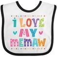 thumbnail image 3 of Inktastic I Love My Memaw for Granddaughter Girls Baby Bib, 3 of 4