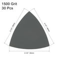 thumbnail image 2 of Unique Bargains Triangular Sandpaper Hook and Loop Fit 3-1/2' Oscillating Multi-Tool Silicon Carbide for Wet/Dry 1500 Grit 30pcs, 2 of 5